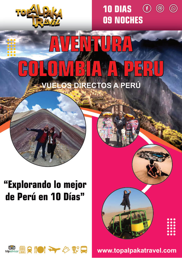 Portada del folleto: Viaje de Colombia a Perú