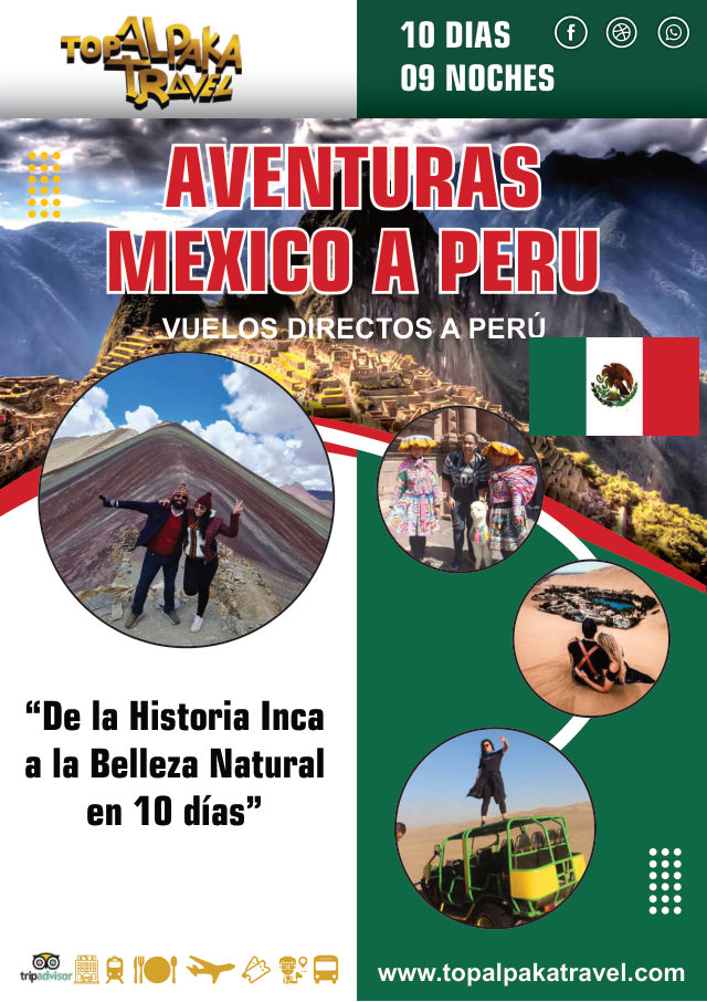 Portada del folleto: Viaje de México a Perú
