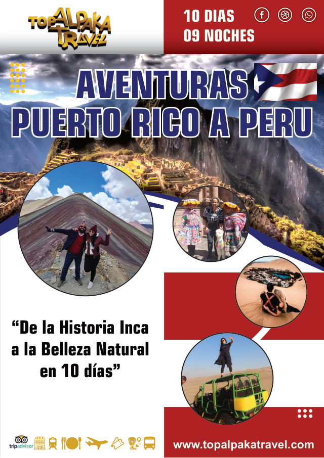 Portada del folleto: Viaje de Puerto Rico a Perú