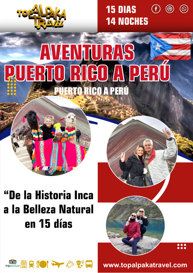 Portada del folleto: Viaje de Puerto Rico a Perú