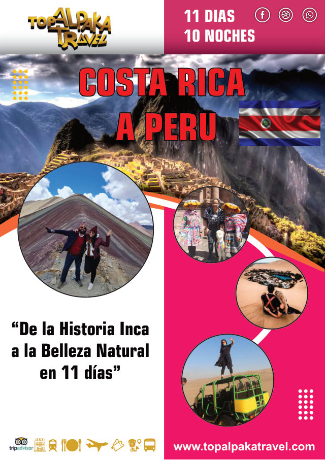 Portada del folleto: Viaje de Costa Rica a Perú