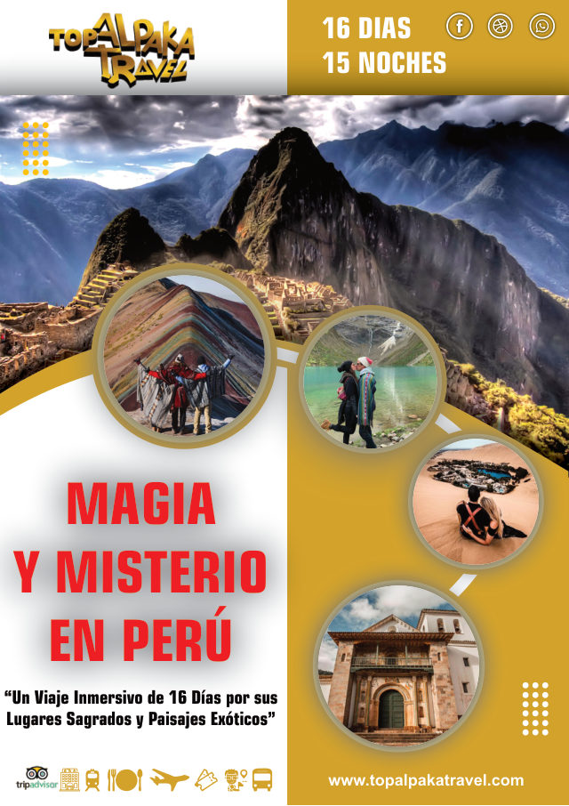 Portada del folleto: Viaje de México a Perú