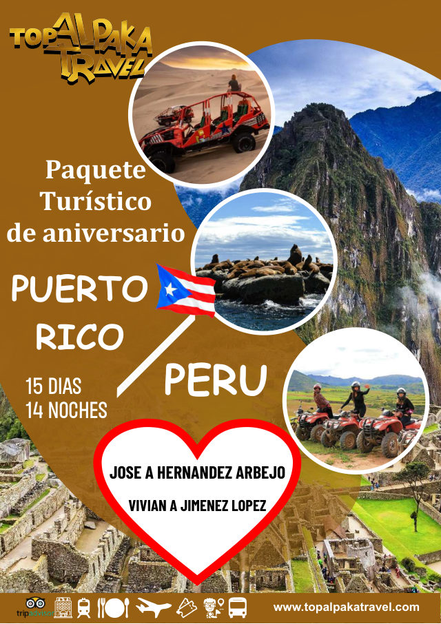 Portada del folleto: Viaje de Puerto Rico a Perú
