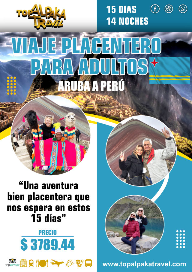 Portada del folleto: Viaje placentero · Aruba